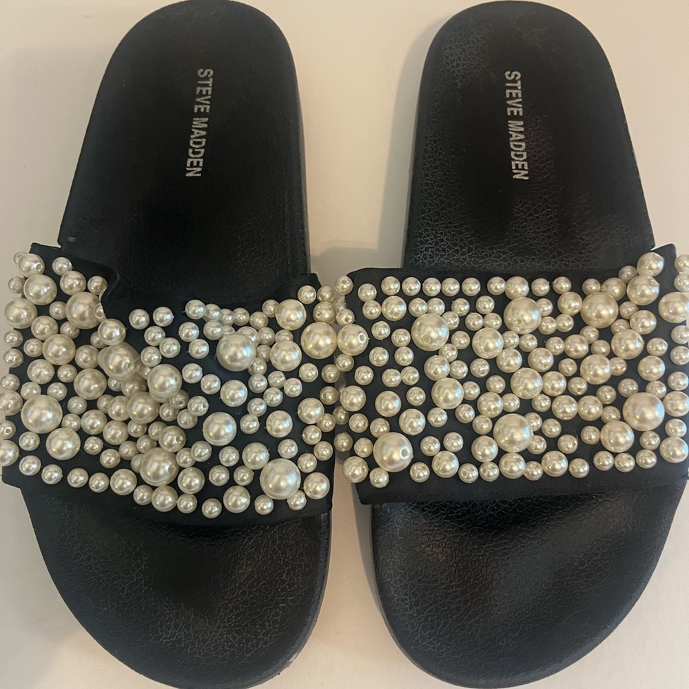 Steve Madden Pearl Sandal Slides Sz 8